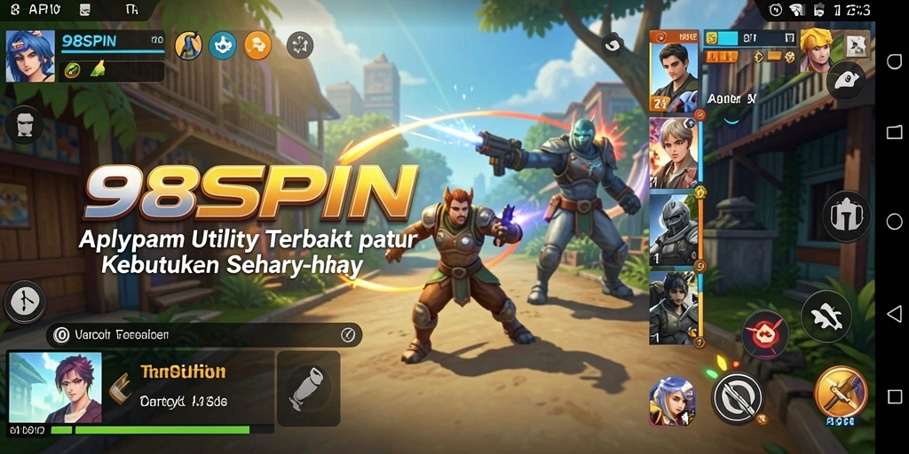 Tampilan utama aplikasi 98SPIN dengan fitur pengingat dan manajemen waktu.
