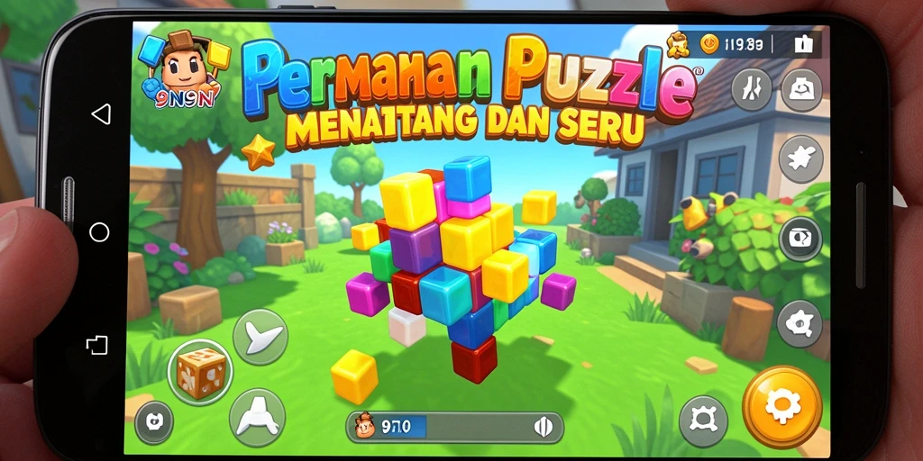 Gameplay seru dan menantang dari 9N9N yang penuh warna.