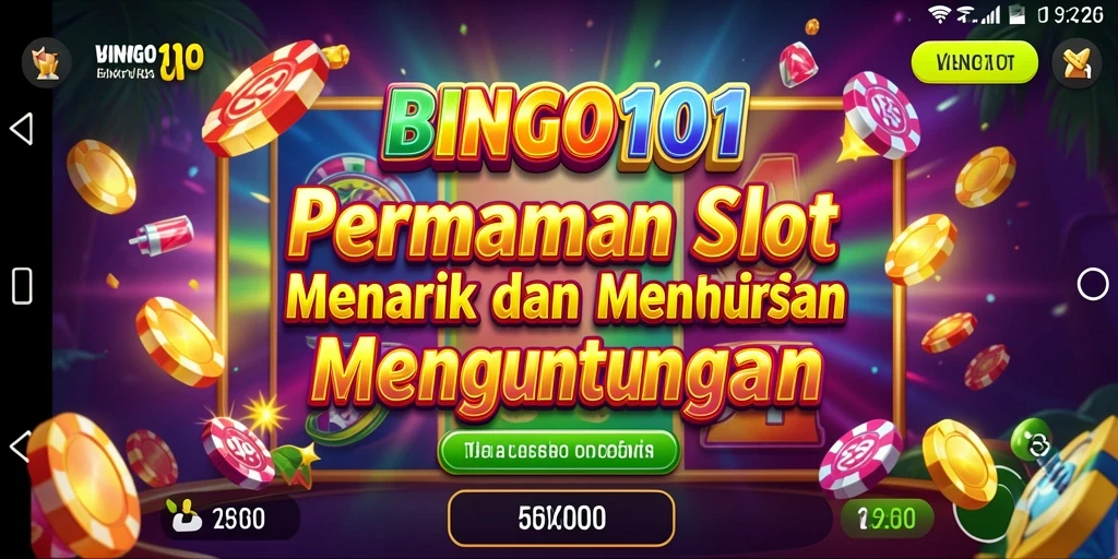 Tampilan gameplay slot BINGO101 yang mengasyikkan dan penuh warna.