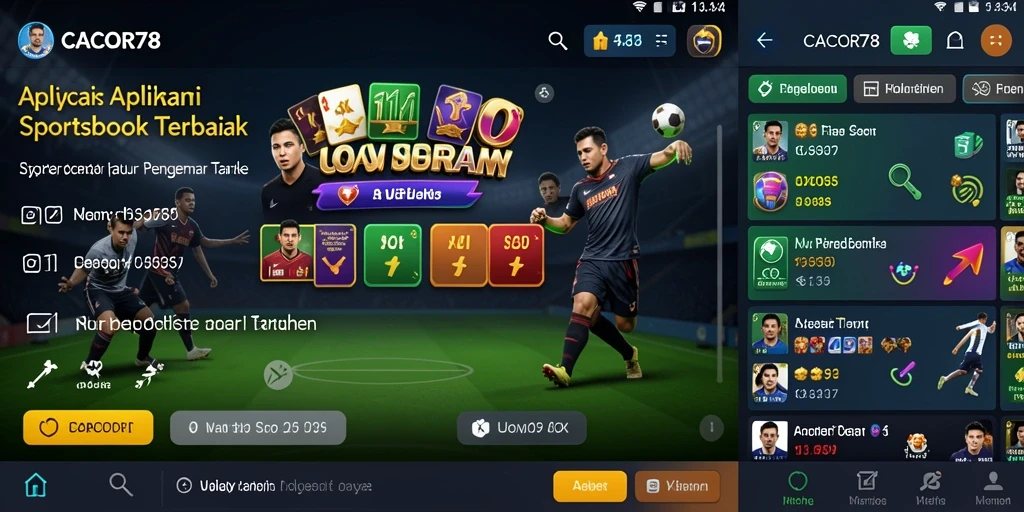 Screenshot utama CACOR78 menunjukkan antarmuka taruhan yang menarik dan informatif.