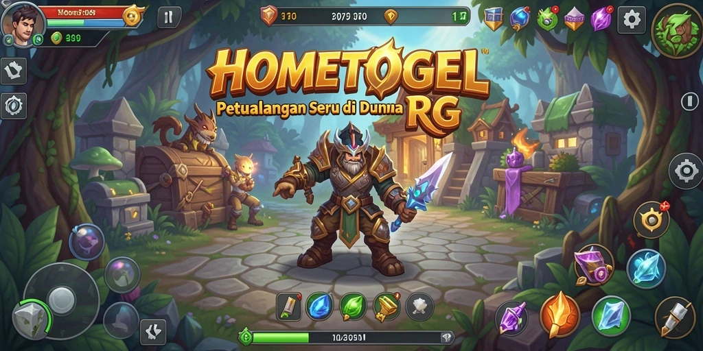 Tampilan gameplay seru dari HOMETOGEL di dunia RPG.