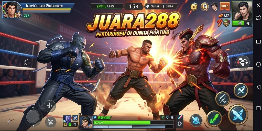 Tangkapan layar JUARA288 menampilkan pertarungan seru dengan karakter yang beraksi.