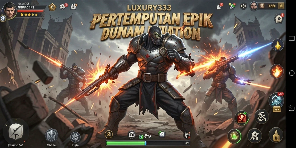 Screenshot menunjukkan intensitas pertempuran dalam LUXURY333.