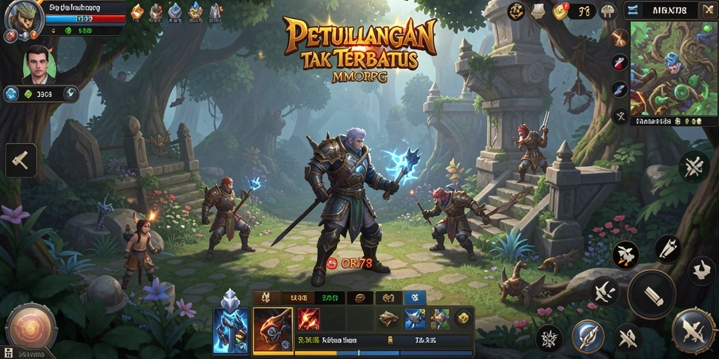 Tangkapan layar gameplay menampilkan aksi seru dalam MMORPG ORA78.