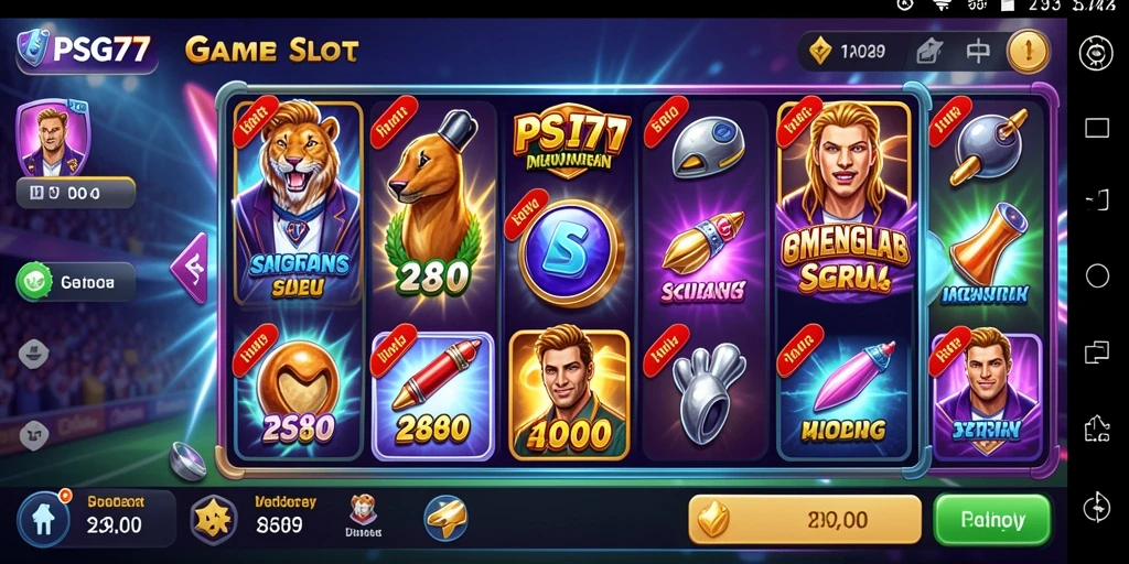 Tampilan menarik dari gameplay slot PSG77 yang memukau.