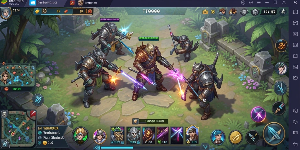 Gameplay T9999 yang menegangkan dan strategis.
