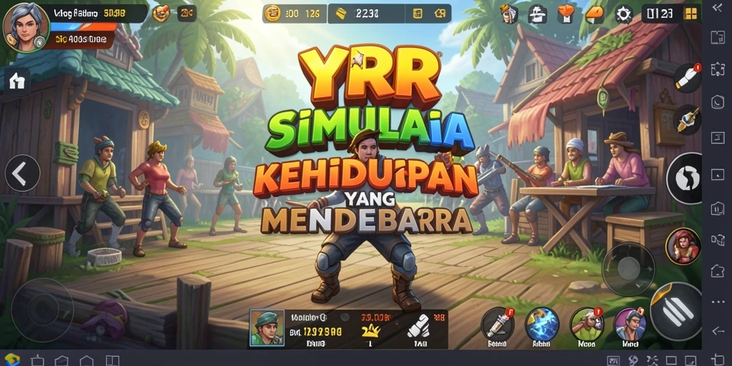 Tampilan gameplay YYRR yang menampilkan aksi kehidupan yang realistik.
