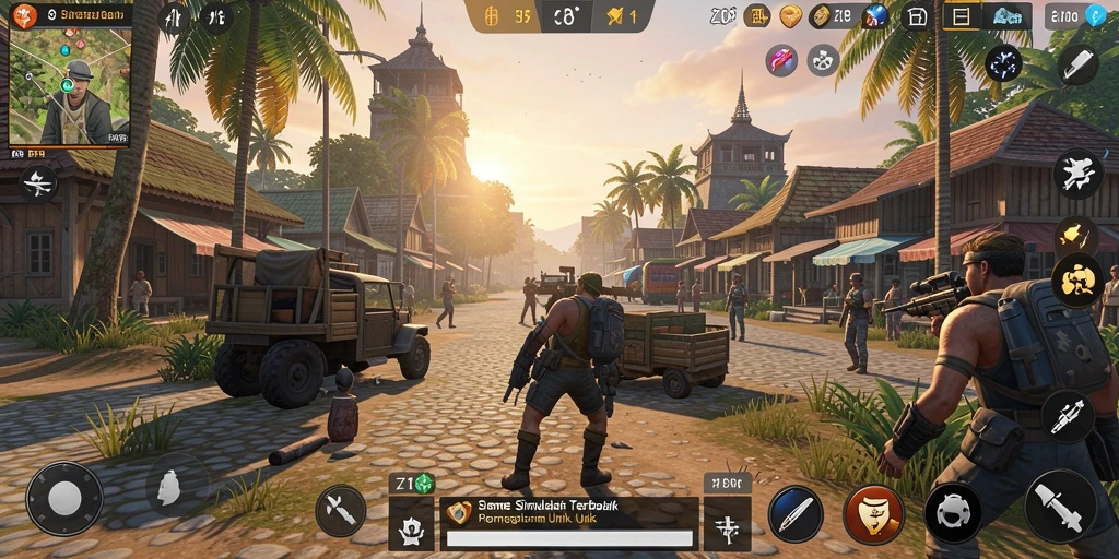 Screenshot gameplay Z18 menampilkan aktivitas simulasi yang mendalam.