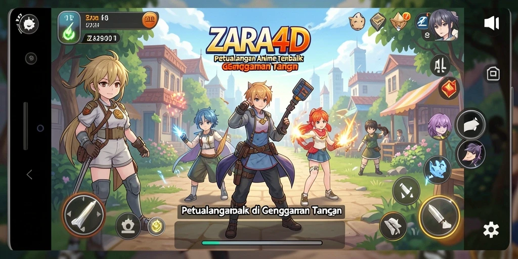 Tangkapan layar menampilkan karakter anime dalam aksi dinamis.